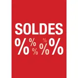 Affiche Soldes magasin 14,8 x 21 cm - Affiche promo - Paquet de 10