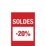Affiche Soldes -20% 14,8 x 21 cm - Affiche promo - Paquet de 10