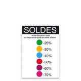 Affiche Soldes code couleurs - Affiches pourcentages
