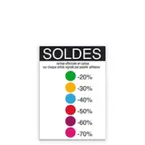 Affiche Soldes avec code couleurs 14,8 x 21 cm - Lot de 10