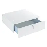 Tiroir à serrure blanc L 50 x P 46 x H 17 cm