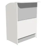 Comptoir d'accueil blanc / gris mélaminé 80 x 51 x 112 cm