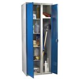 Armoire d'atelier mixte gris / bleu 70 x 50 x 180 cm