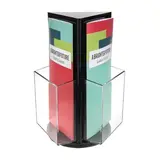 Porte-brochures rotatif 3 cases 1/3 A4