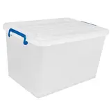 Bac de rangement plastique 50L transparent 55 x 39 x 33 cm