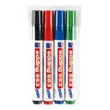 Marqueurs effaçables E663 Cap Off pointe biseautée 1 à 5 mm - Lot de 4