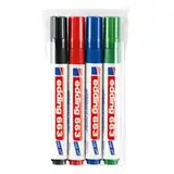 Marqueurs effaçables E663 Cap Off pointe biseautée 1 à 5 mm - Lot de 4