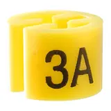 Marque taille T 3 ans jaune ø 1,3 cm - Indicateur de taille pour cintre - Paquet de 500