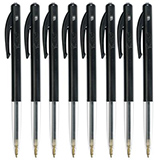 Stylos - Bic M10 - rétractables - noir - Lot de 50 - Stylos à bille