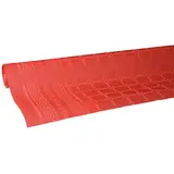 Nappe damassée déperlante - Nappe jetable - Nappe papier - Rouge - Rouleau de 1,18 x 25 m