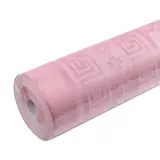 Nappe damassée déperlante - Nappe jetable - Nappe papier - Rose - Rouleau de 1,18 x 25 m