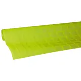 Nappe damassée déperlante - Nappe jetable - Nappe papier - Vert anis - Rouleau de 1,18 x 25 m