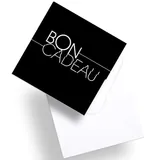 Bon cadeau noir 12 x 12 cm avec enveloppe et coupon détachable - Paquet de 12