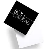 Bon cadeau noir 12 x 12 cm avec enveloppe et coupon détachable - Paquet de 12