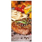 Sticker adhésif Steak frites - Stickers Snacking