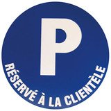 Disque Parking réservé à la clientèle - Plaques PVC