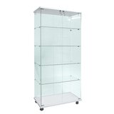 Vitrine colonne - Bois blanc - L 80 x P 40 x H 175 cm