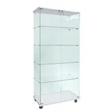 Vitrine colonne - Bois blanc - L 80 x P 40 x H 175 cm