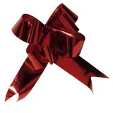 Noeud à tirer rouge effet miroir ø 12,5cm L 31mm - boîte de 100