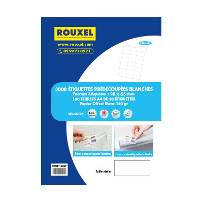Étiquettes carton pré-découpées - Étiquettes pour porte-étiquettes