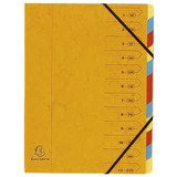 Trieur agrafé 12 compartiments avec élastiques