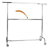 Barre intermédiaire L 140 cm pour portant droit spécial charge lourde, chromée