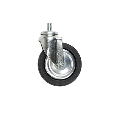 Roulette sans frein à tige filetée - Ligne Store noir Sablé pas de 25 mm