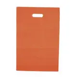 Sac plastique poignées découpées renforcées PEBD 55µ 35 x 45 x 4 cm - Orange - Lot de 100