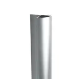 Profil de finition aluminium anodisé pour panneau rainuré L 240 cm gris