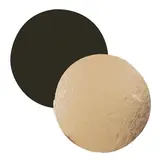 Rond carton double face Or / Noir ø 30 cm - Rond pâtisserie - Support gâteau - Paquet de 100