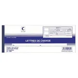 Lettre de change 50 feuillets autocopiants 27 x 10,2 cm - Lot de 5