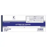 Lettre de change 50 feuillets autocopiants 27 x 10,2 cm - Lot de 5