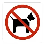 Pictogramme adhésif Chien interdit