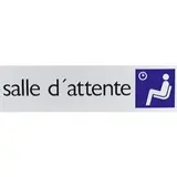 Plaque alu Salle d'attente