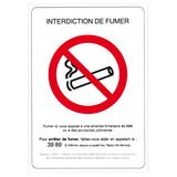 Panneau adhésif interdiction de fumer - Vinyles adhésifs