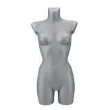 Buste femme plastique H 82 cm - Torse femme plastique - Gris