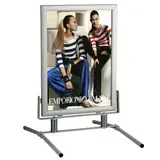 Chevalet porte-affiche double face étanche sur ressorts