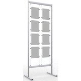 Panneau d’affichage multi-cadres - Présentoir porte-affiches sur câbles 8xA4 vertical