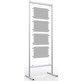 Présentoir porte-affiches sur câbles 4xA3 horizontal - panneau d’affichage multi-cadres