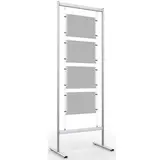 Présentoir porte-affiches sur câbles 4xA3 horizontal - panneau d’affichage multi-cadres