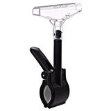 Pince porte-étiquette pivotante noire ABS – fixation jusqu’à 35 mm 8 x 14 cm - Lot de 10