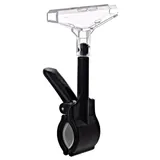 Pince porte-étiquette pivotante noire ABS – fixation jusqu’à 35 mm 8 x 14 cm - Lot de 10