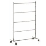 Portant range cintres 4 niveaux 84 × 40 × 125 cm chromé - Perches télescopiques, range-cintres