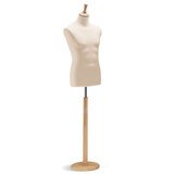 Mannequin couture homme - buste couture homme, taille 44, pied tripode, beige - Bustes couture, torses couture