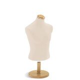 Buste court homme tissu beige pied court bois taille 44