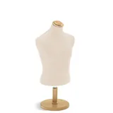 Buste court homme tissu beige pied court bois taille 44