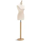 Mannequin couture femme - buste couture femme, taille 38/40, pied rond, beige