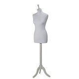 Mannequin couture femme - buste couture femme, taille 38/40, pied tripode, blanc