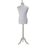 Mannequin couture homme - buste couture homme, taille 44, pied tripode, blanc