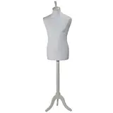 Mannequin couture homme - buste couture homme, taille 44, pied tripode, blanc